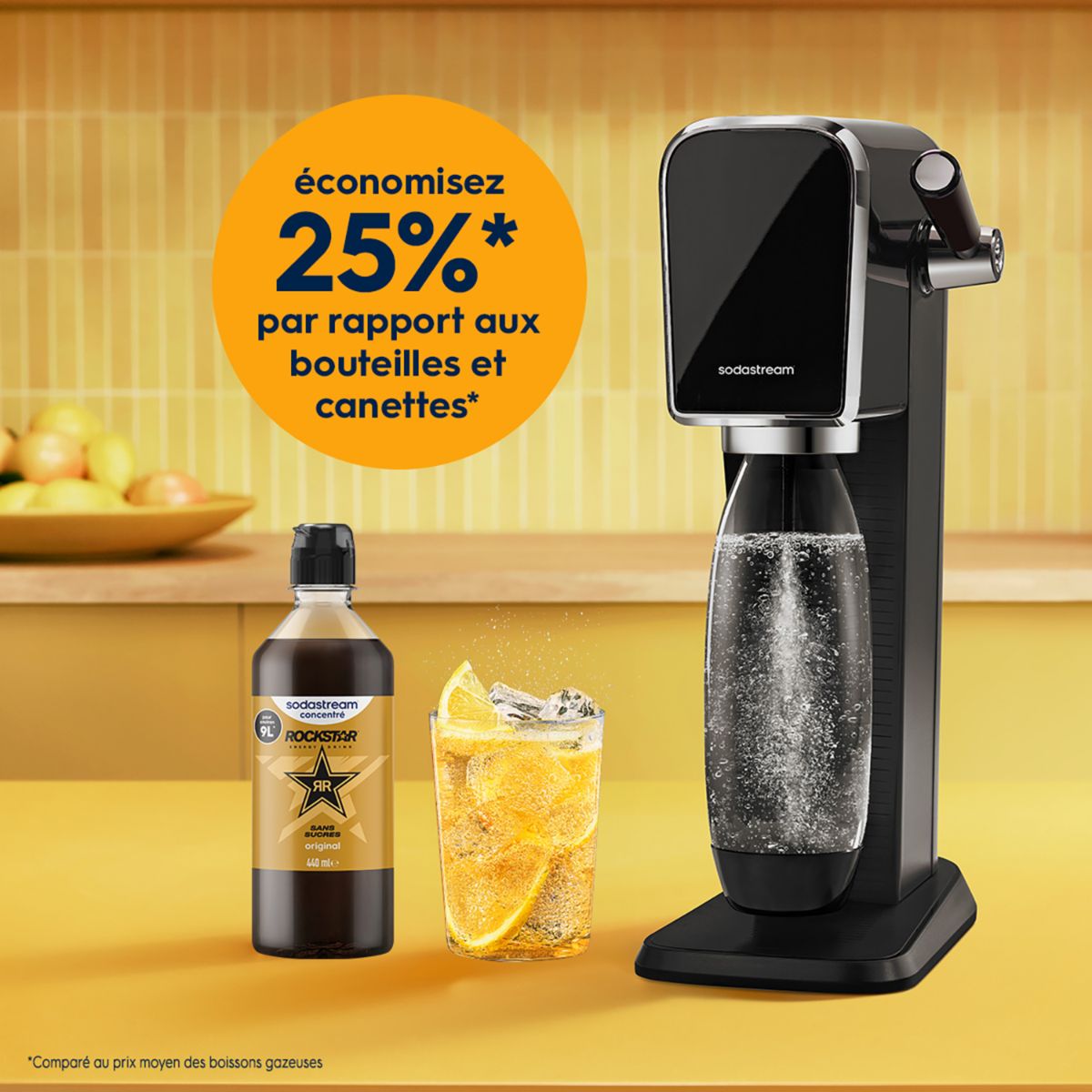 Concentré ROCKSTAR ORIGINAL SANS SUCRE 440ml couleur unique, SODASTREAM