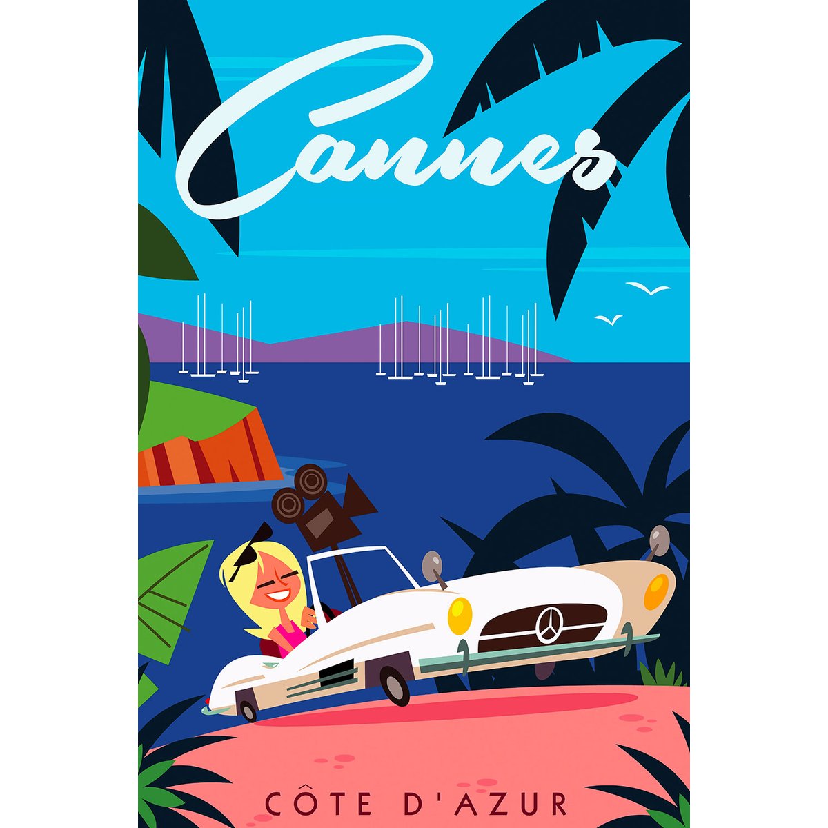 Tableau cote d azur cannes et les iles de lerins tableau alu dibond, HEXOA