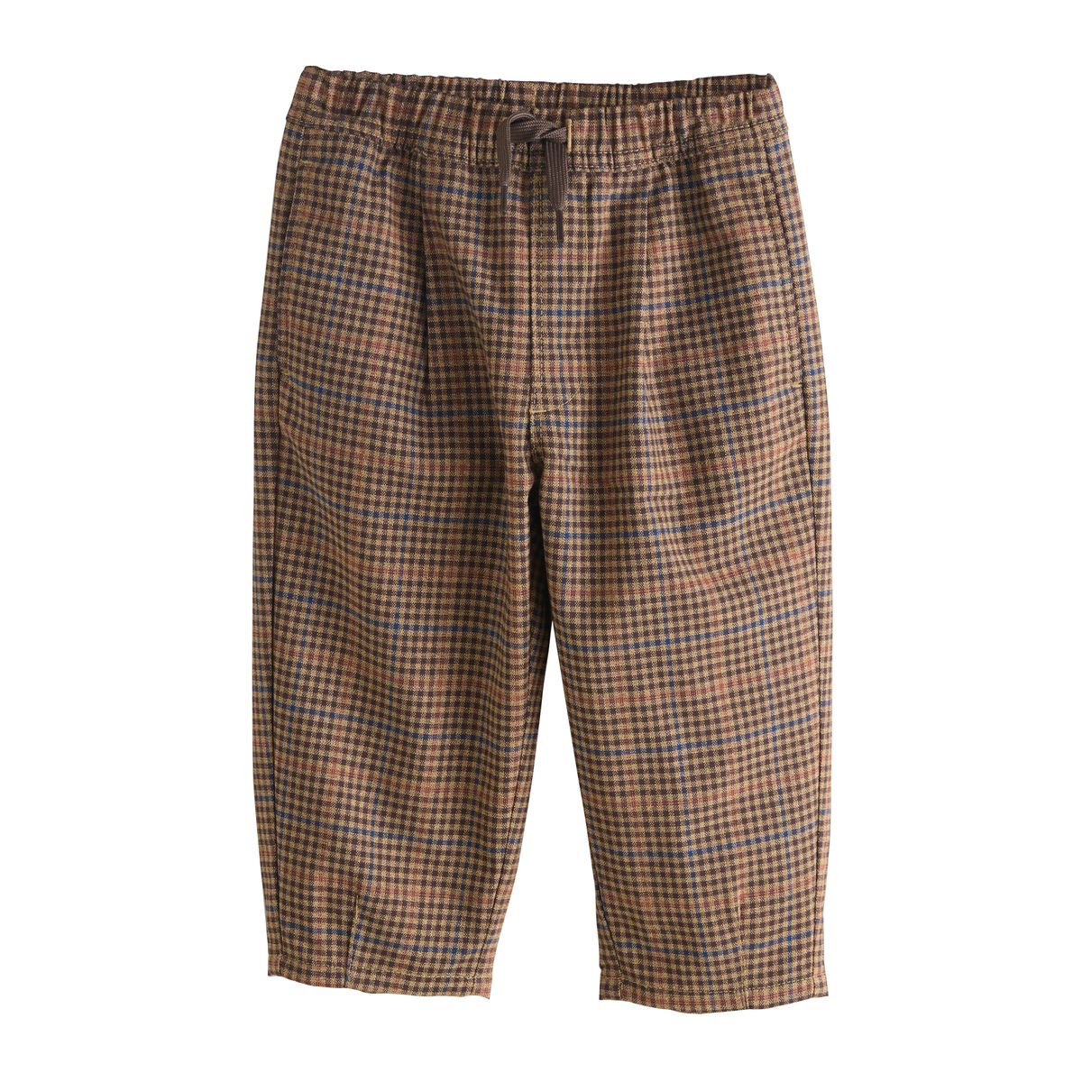 Pantalon habillé confortable carreaux marron fauve, NEXT