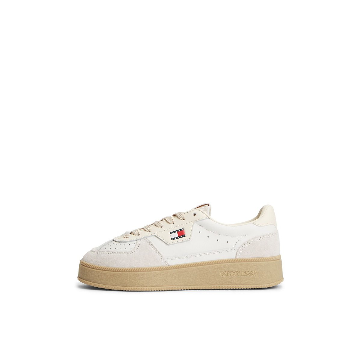The Greenwich Platform Leather Trainers ecru , TOMMY JEANS