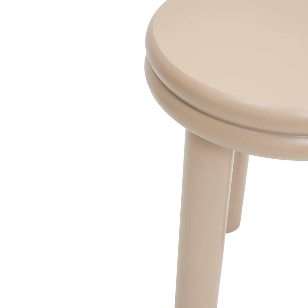 Table d'appoint ronde en pin PLUMP beige, ATMOSPHERA