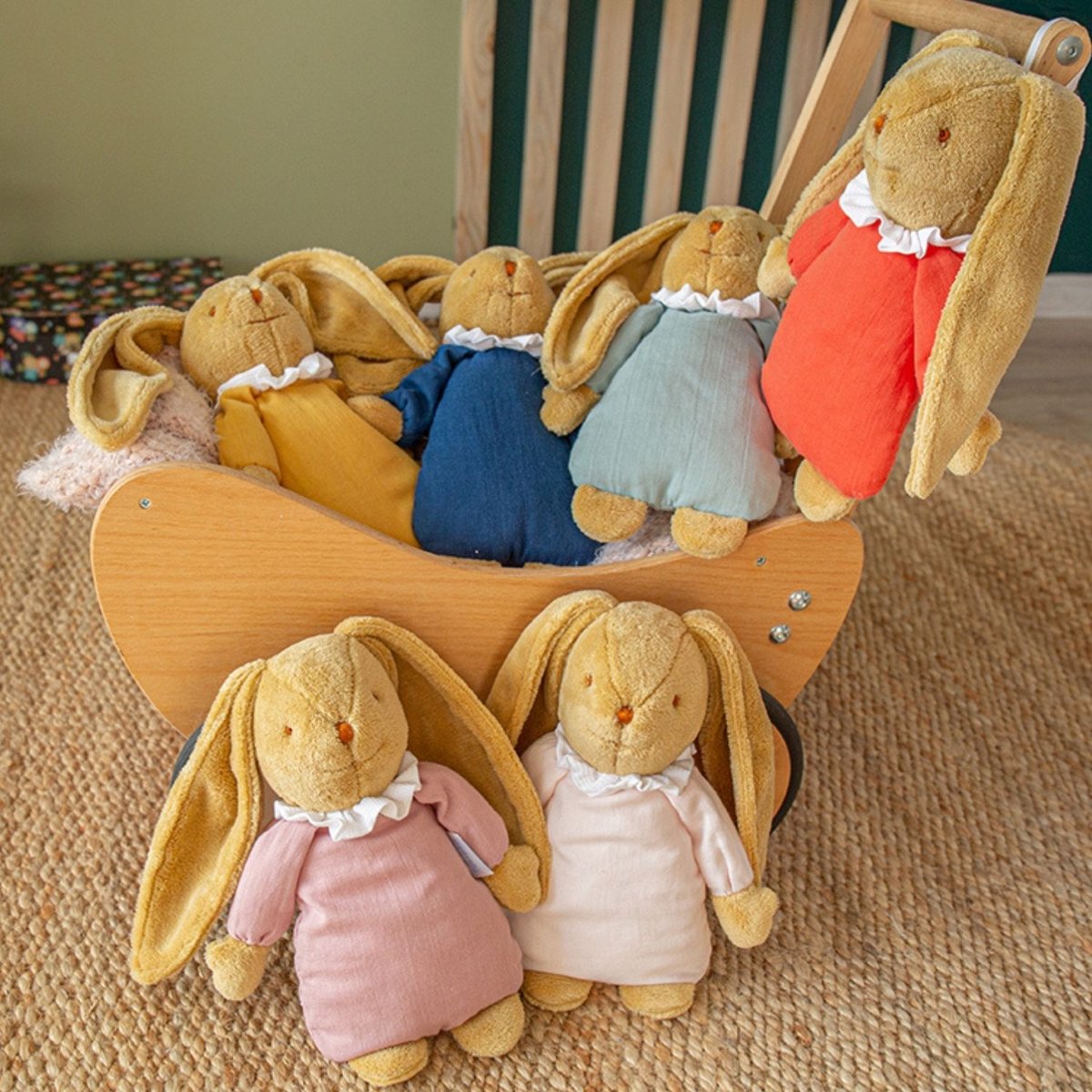 Peluche lapin céladon, TROUSSELIER