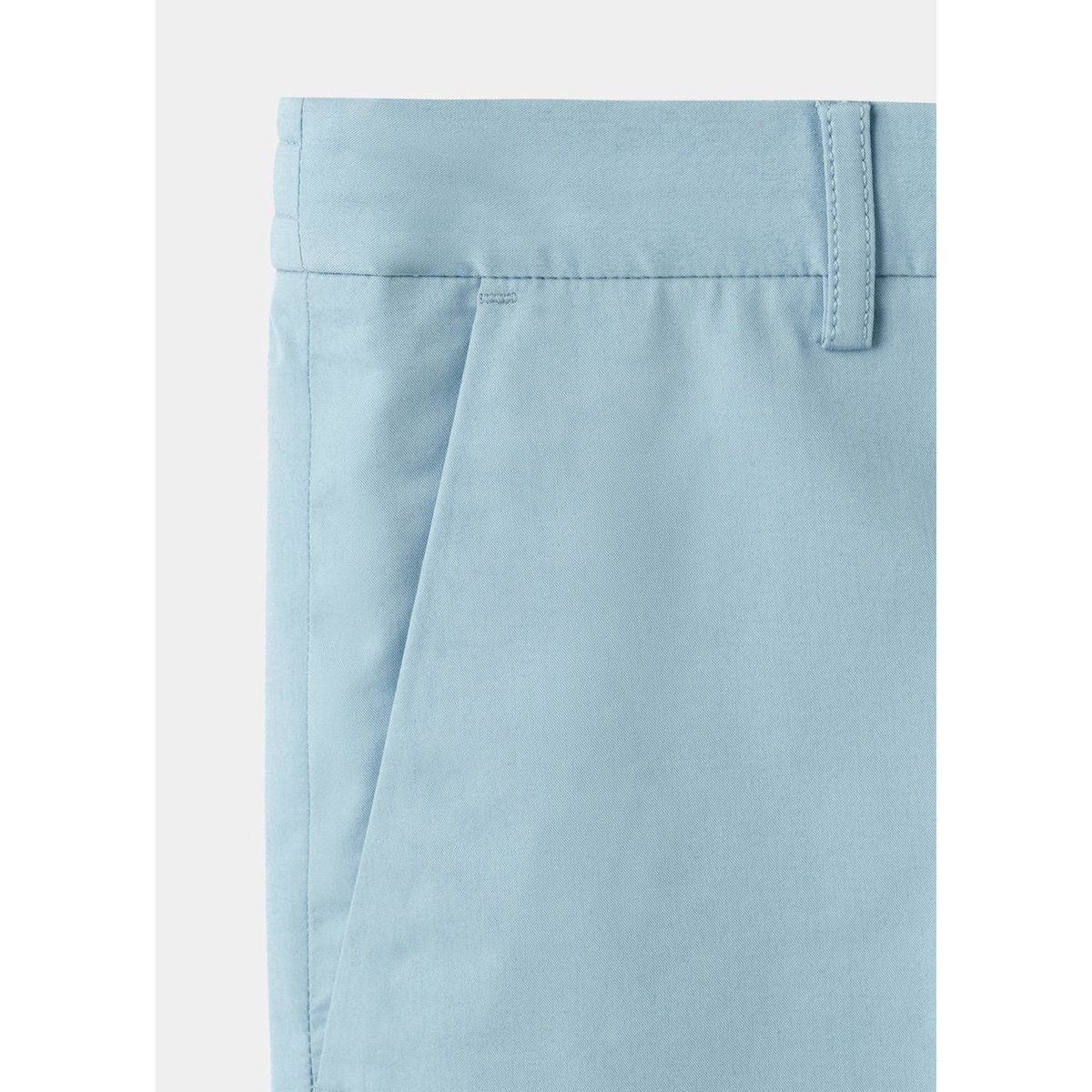 Bermuda slim-fit coton lyocell vert d´eau, MANGO MAN