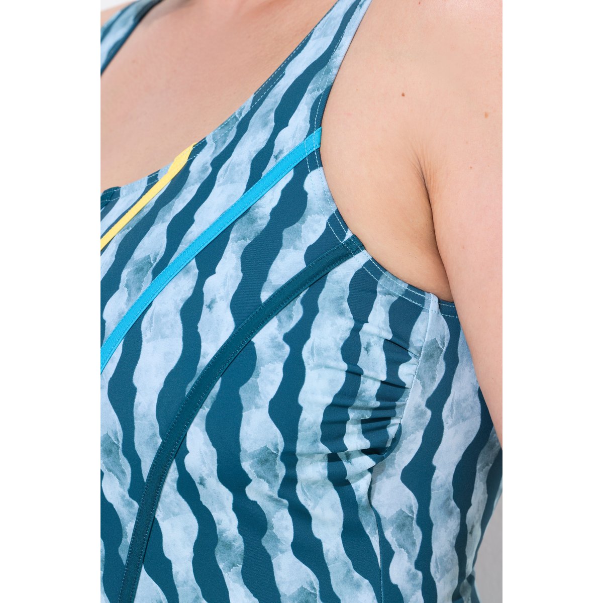 Maillot de bain sans bonnets souples. bleu, ULLA POPKEN