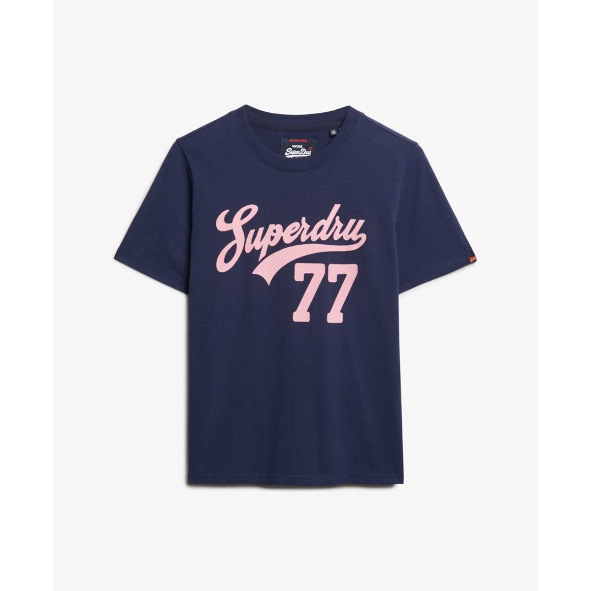 T-shirt Super 77 bleu marine atlantique, SUPERDRY