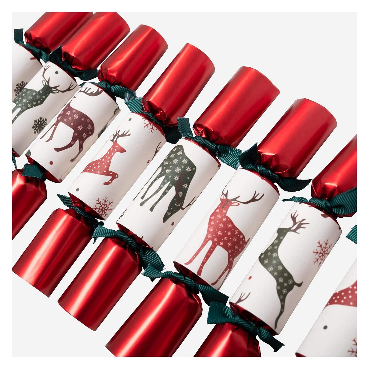 Décoration de Noël carton CRACKERS rouge, beige, HABITAT