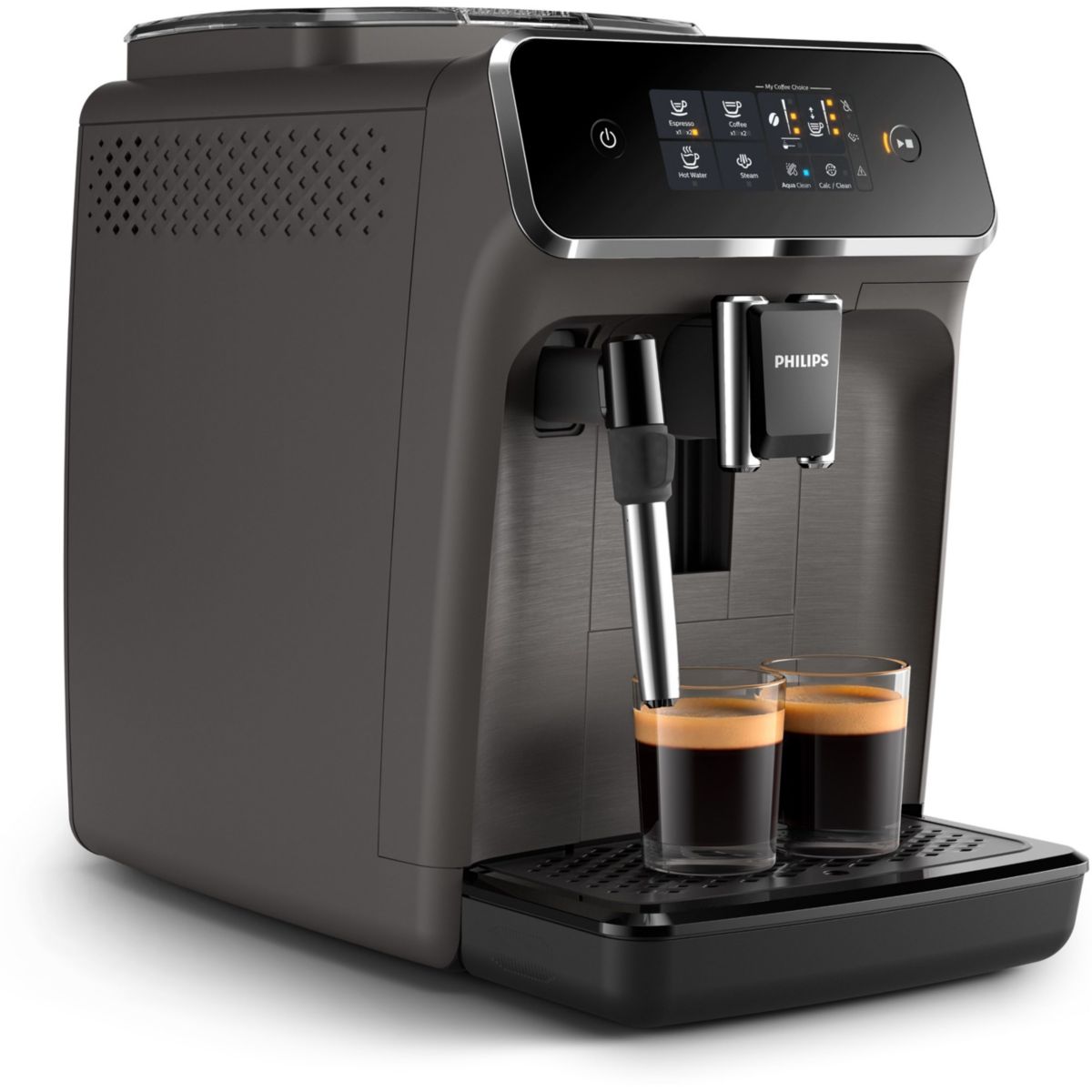 Expresso Broyeur EP2224/10 Gris Cachemire série 2200 noir, PHILIPS
