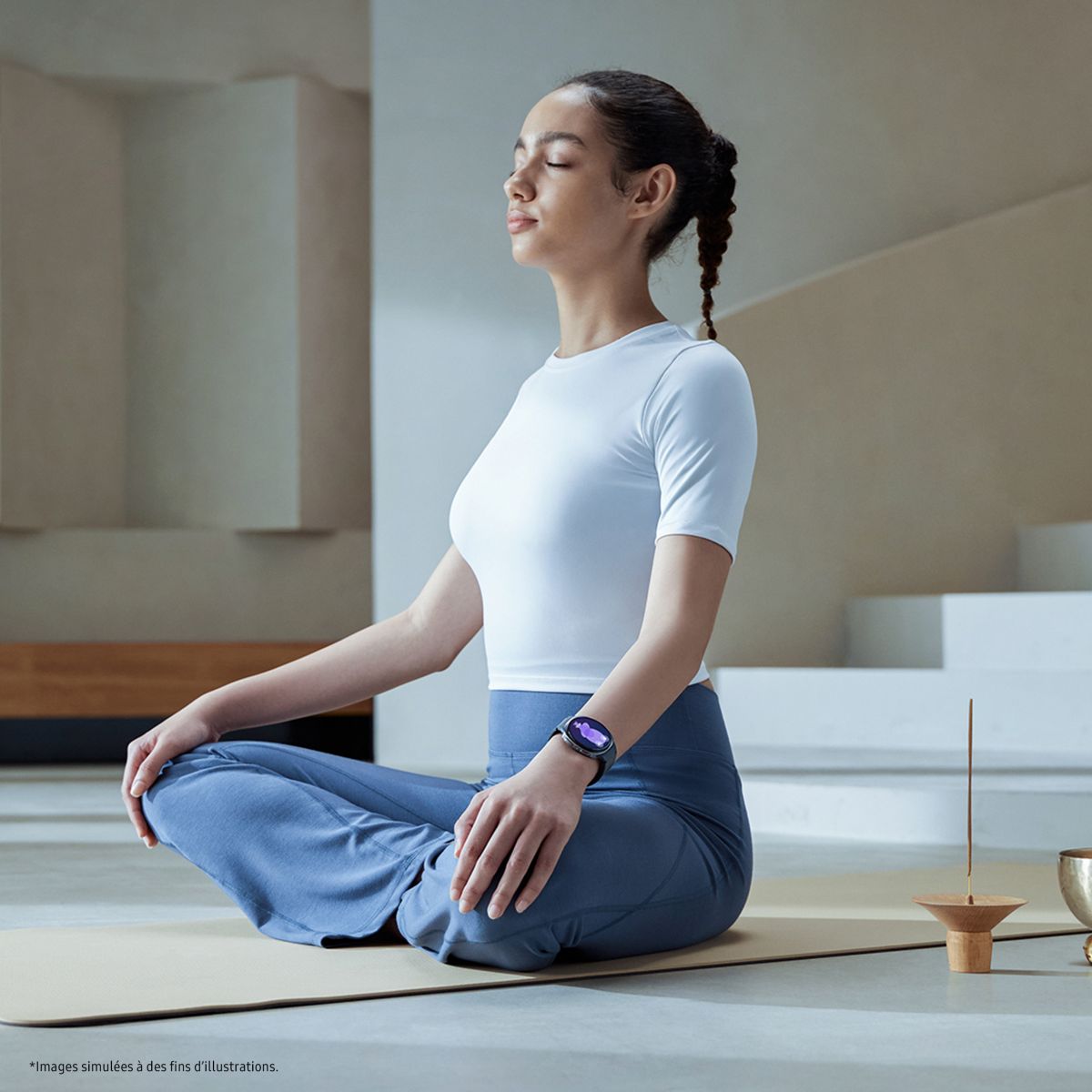 Montre connectée Galaxy Watch8 Argent 44mm 4G blanc, SAMSUNG