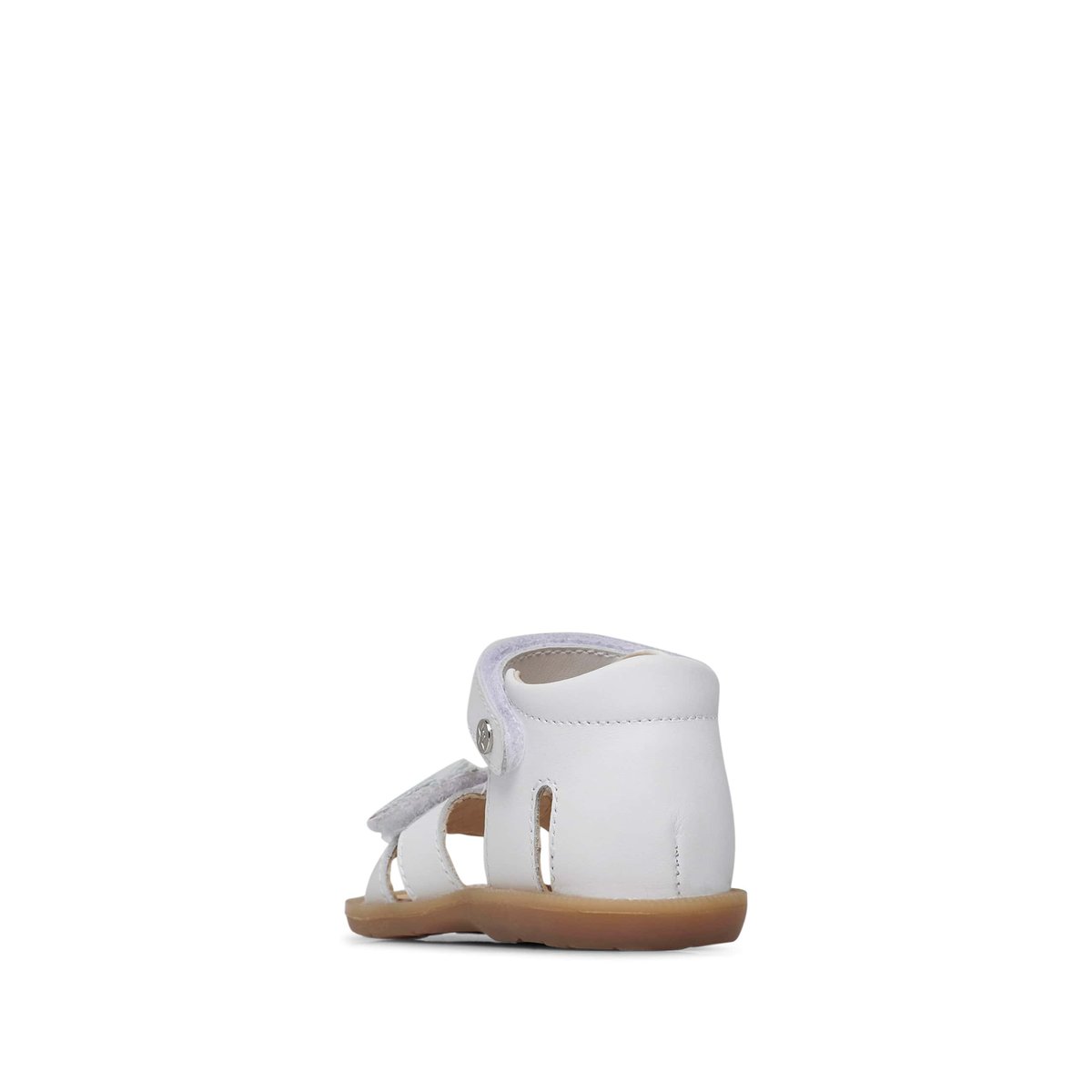Sandales en cuir avec coeur appliqués FIRUN blanc, NATURINO