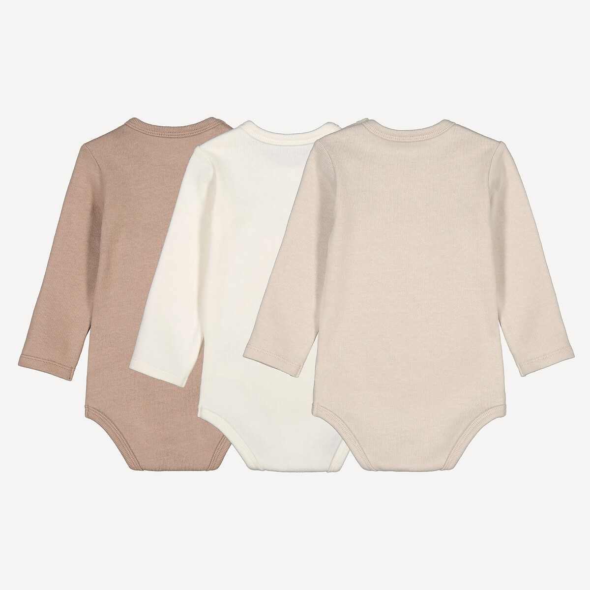 Lot de 3 bodies, doux et chauds, à manches longues assortis, LA REDOUTE COLLECTIONS