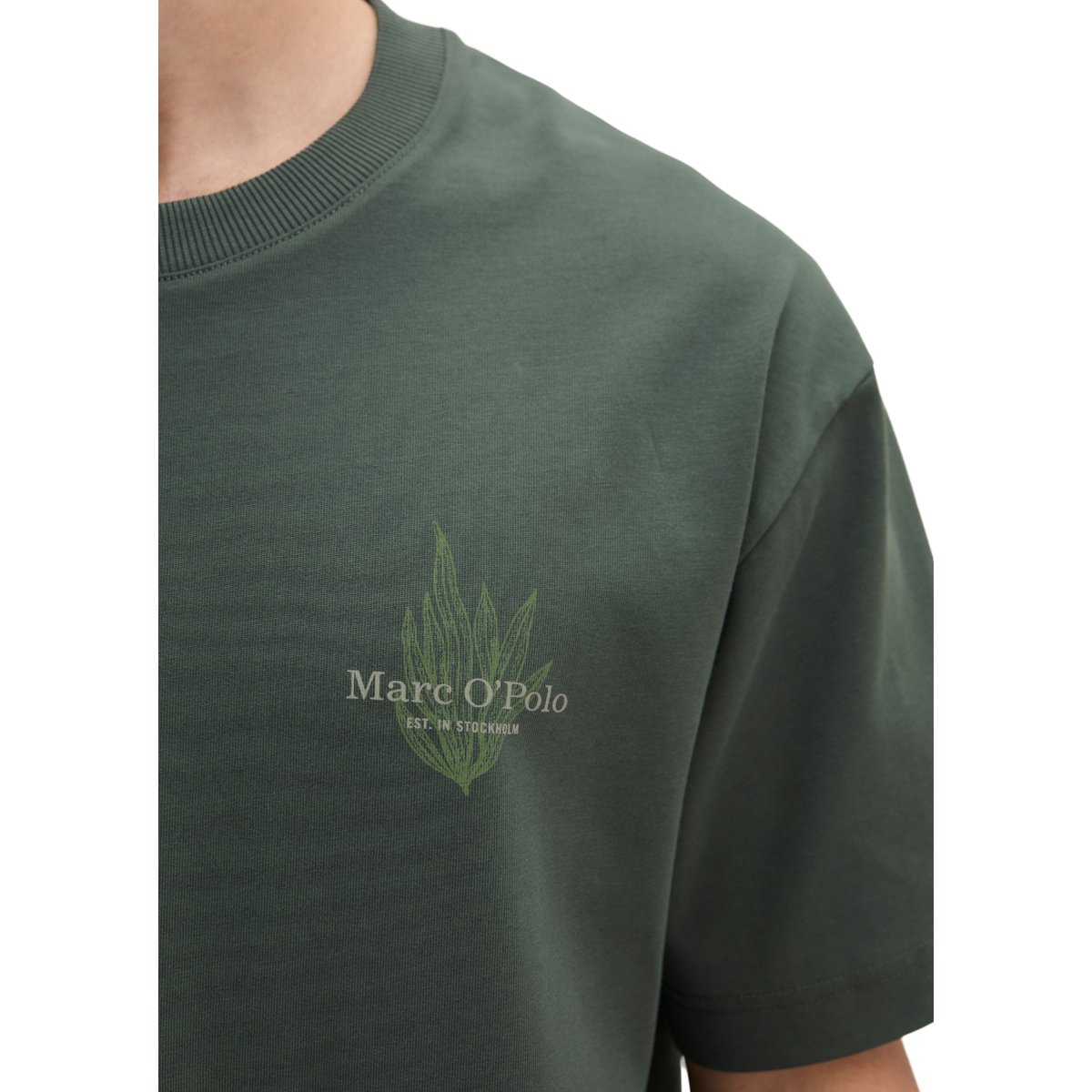 T-shirt loose avec un imprimé marin dans le dos gris foncé, MARC O'POLO