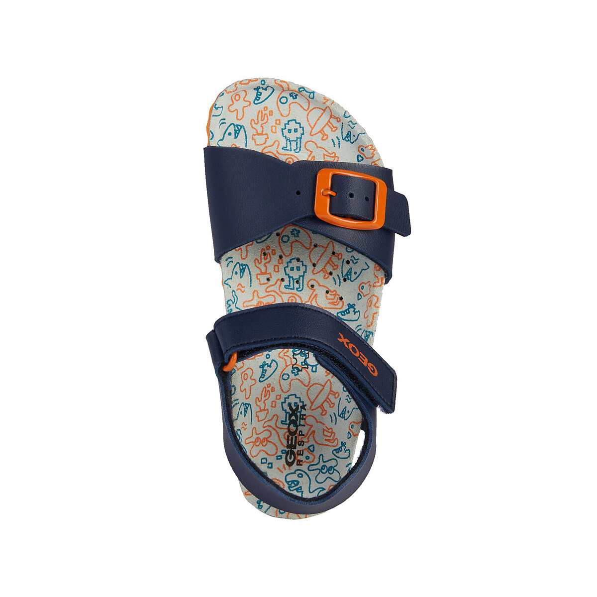Kids Ghita Sandals blue/orange, GEOX
