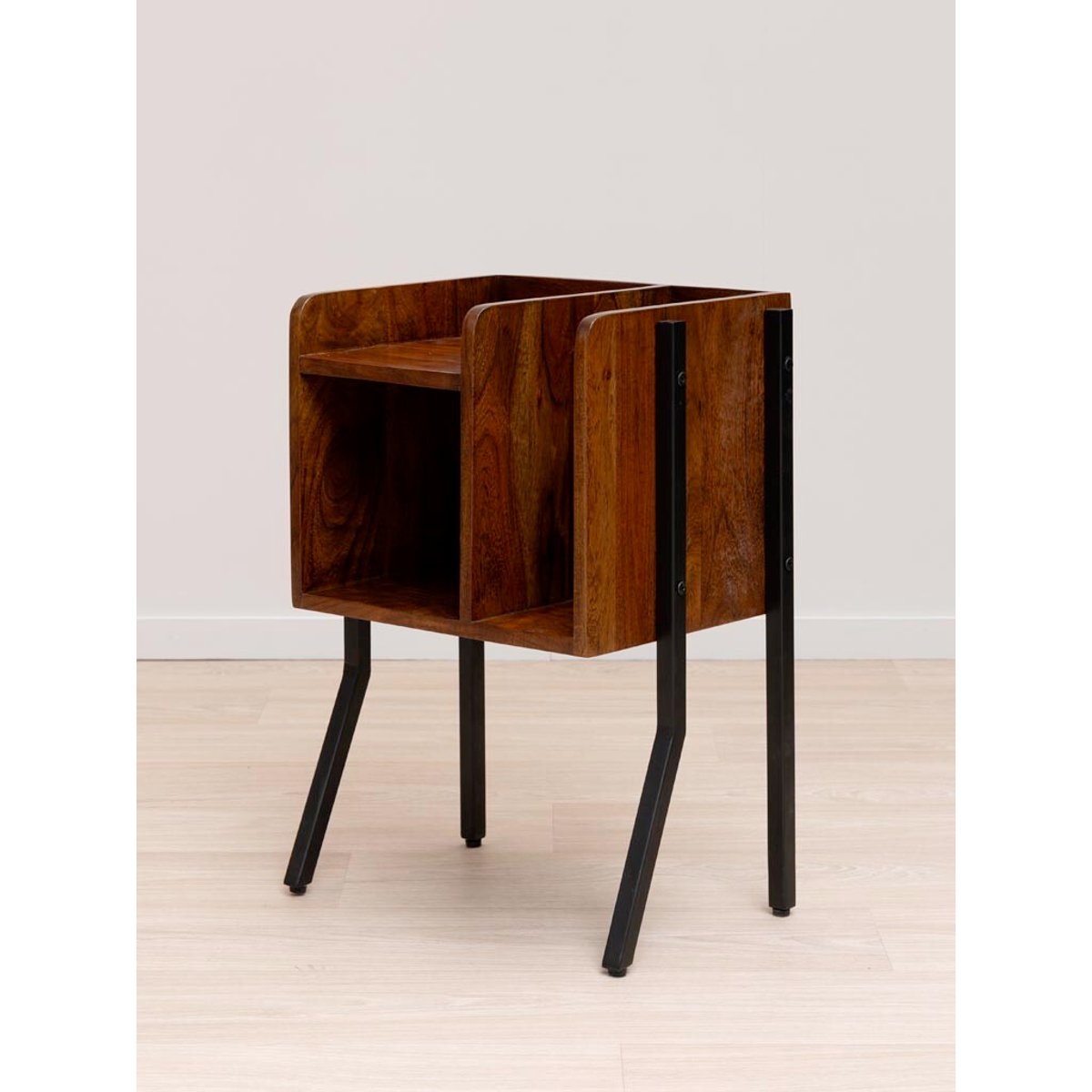 Table de chevet en bois FLOW marron, CHEHOMA