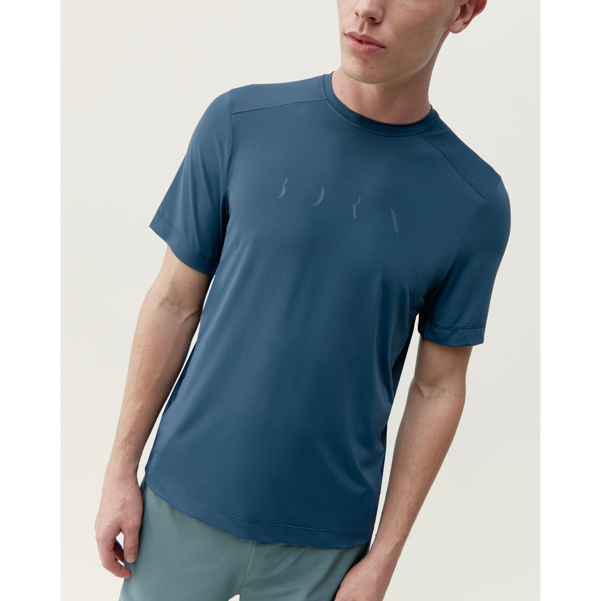 T-Shirt de sport Performance manches courtes VOLTA bleu foncé, BORN