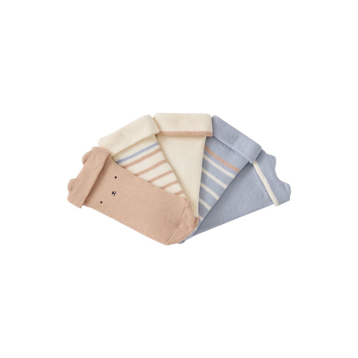 Lot de 5 chaussettes vanille, VERTBAUDET