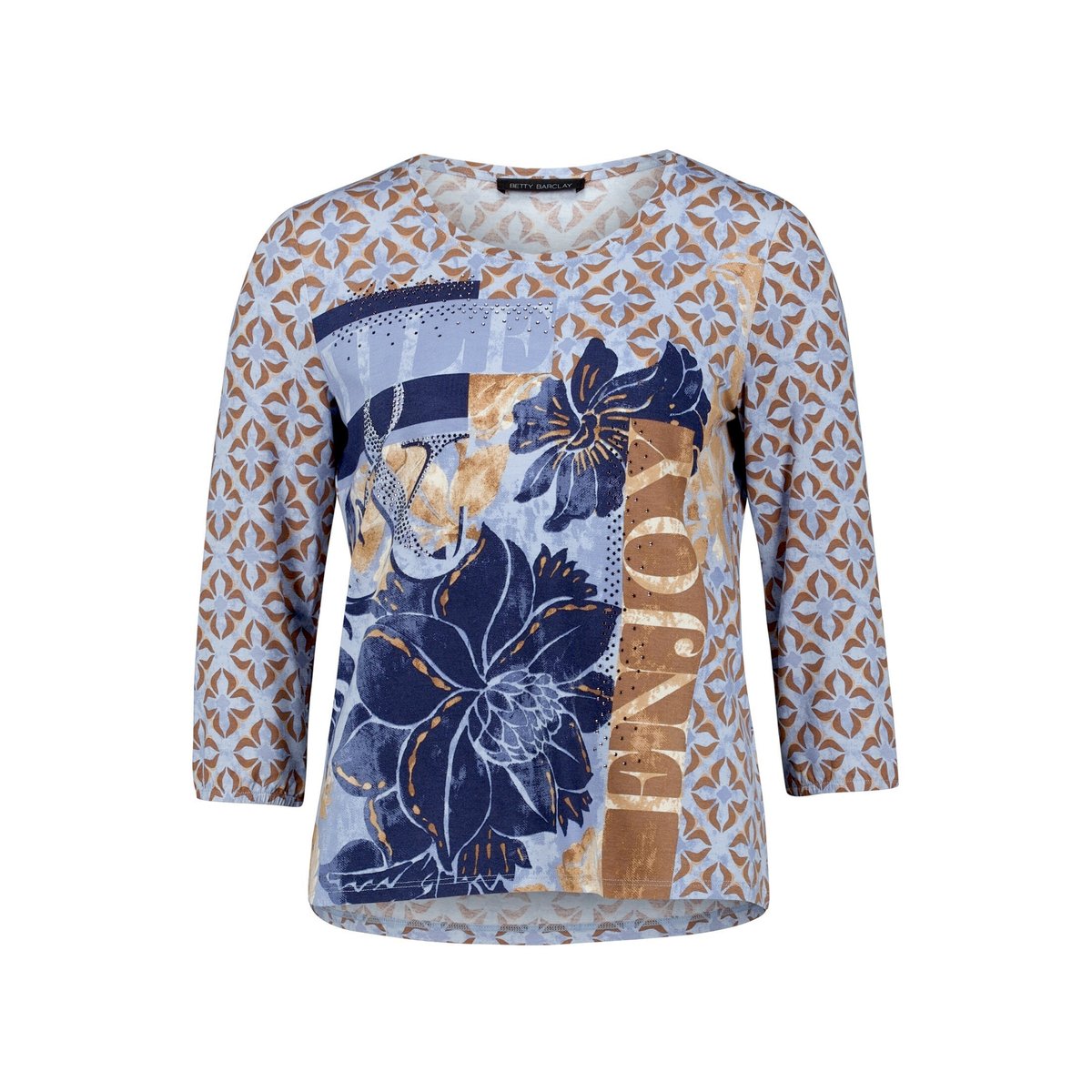 T-shirt oversize à impression bleu/marron, BETTY BARCLAY
