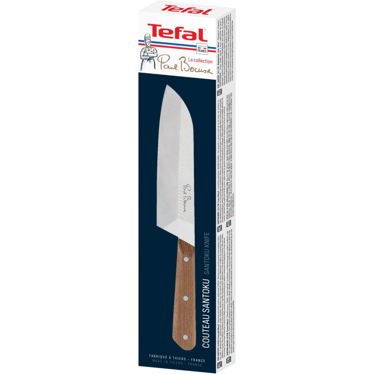 Couteau japonais Santoku 16.5cm Collection Paul Bocuse couleur unique, TEFAL