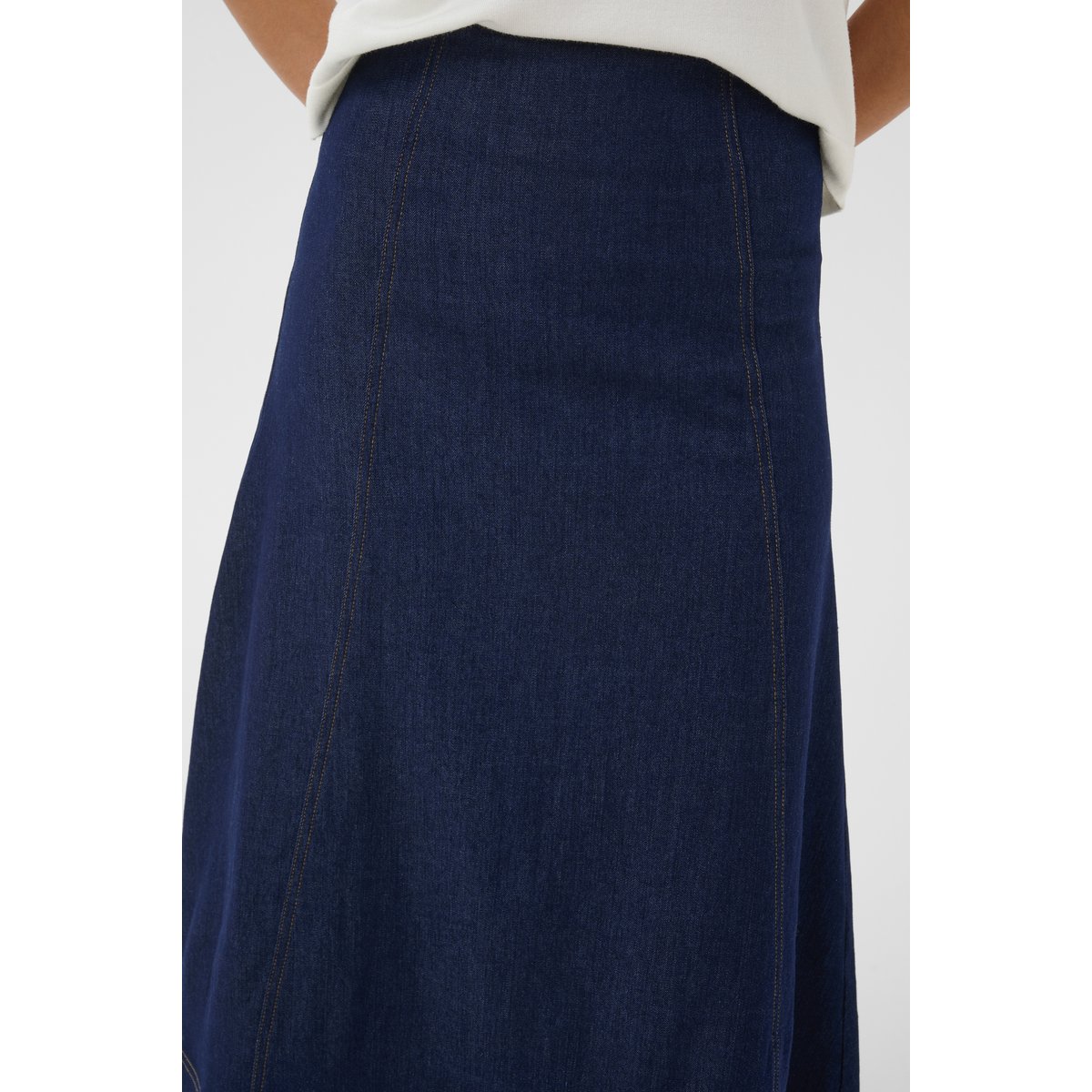 Jupe en jean bleu unwashed blue denim, KAFFE