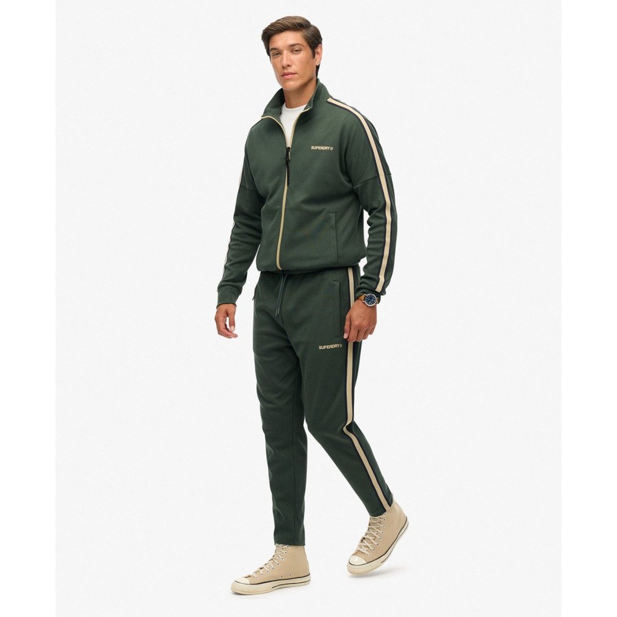 Pantalon de survêtement Tech Cult vert forêt profond, SUPERDRY