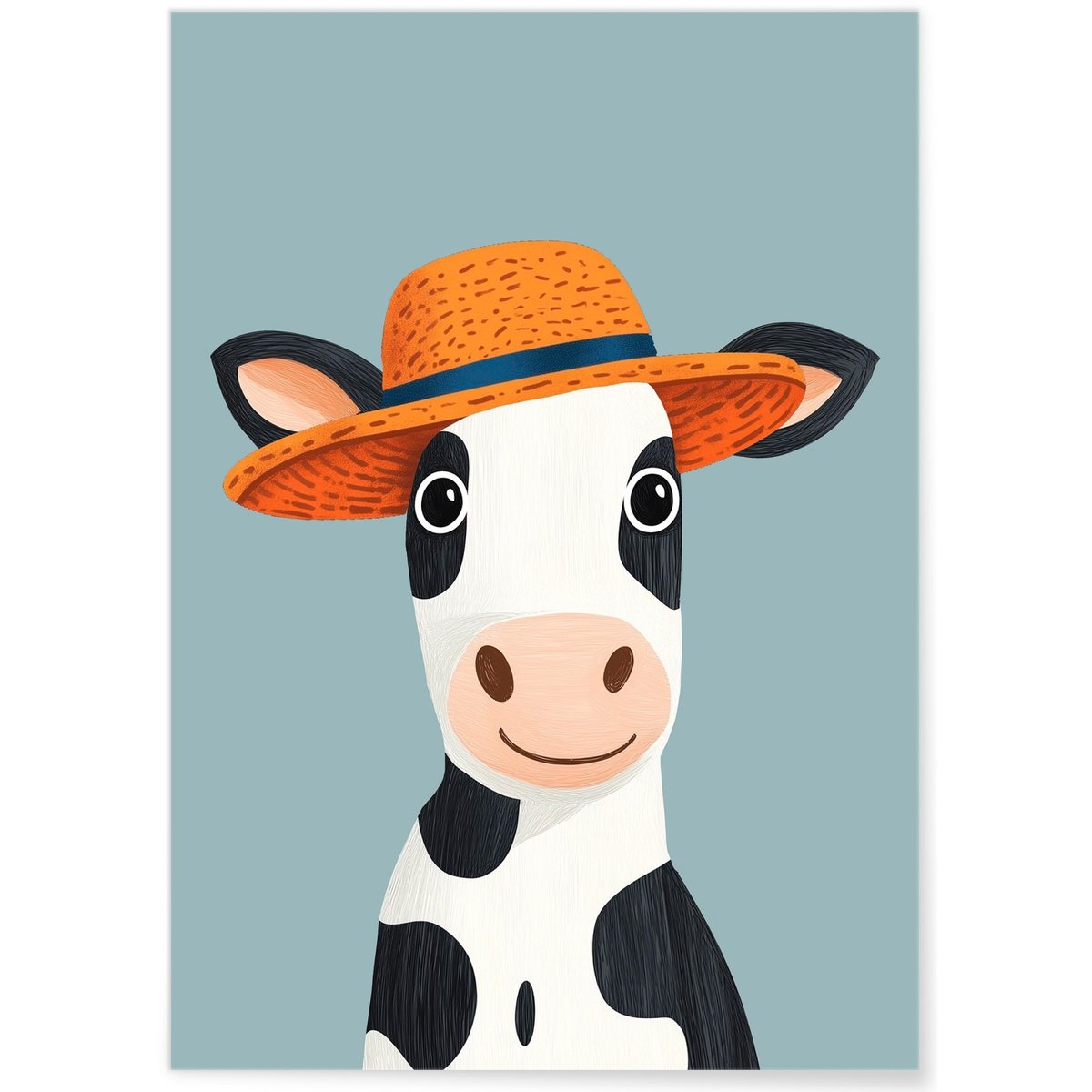 Affiche Vache au chapeau blanc, L'AFFICHERIE