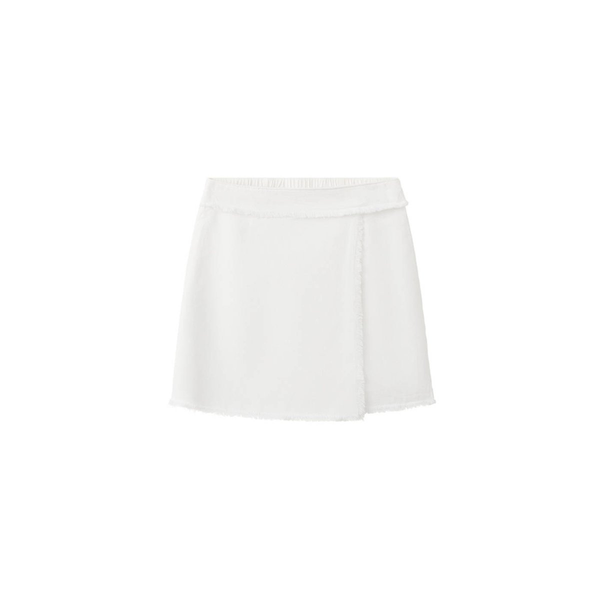 Jupe à détails effilochés blanc, MANGO KIDS