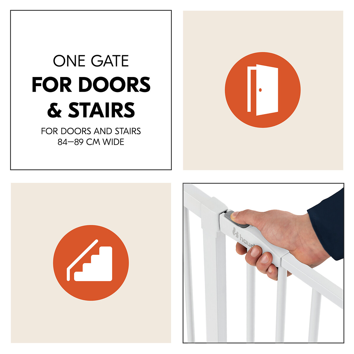 Open N Stop 2 Set +9 cm white, HAUCK