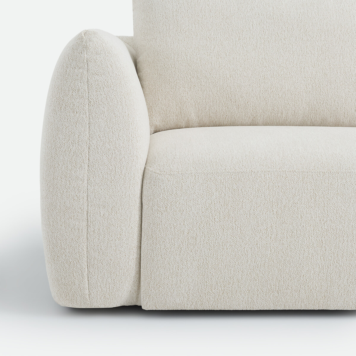 Canapé droit, 3 ou 4 places, en chenille chiné, EDITH ecru, LA REDOUTE INTERIEURS