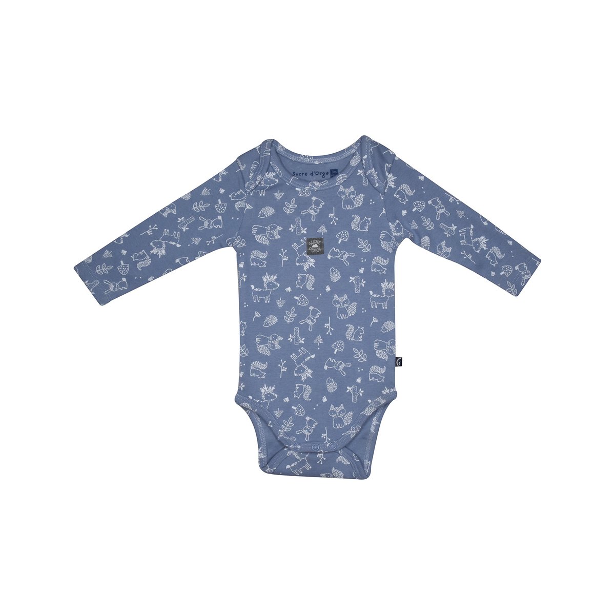 Lot de 3 bodies priam manches longues bleu, SUCRE D'ORGE
