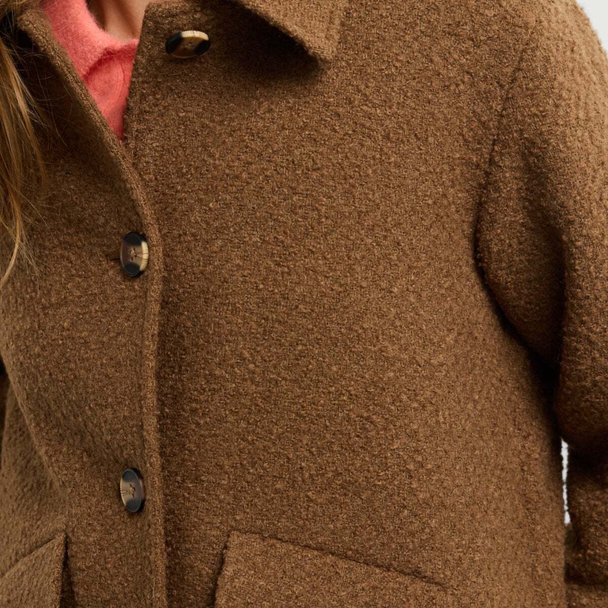 Manteau Court En Bouclé brun brun, PEPE JEANS