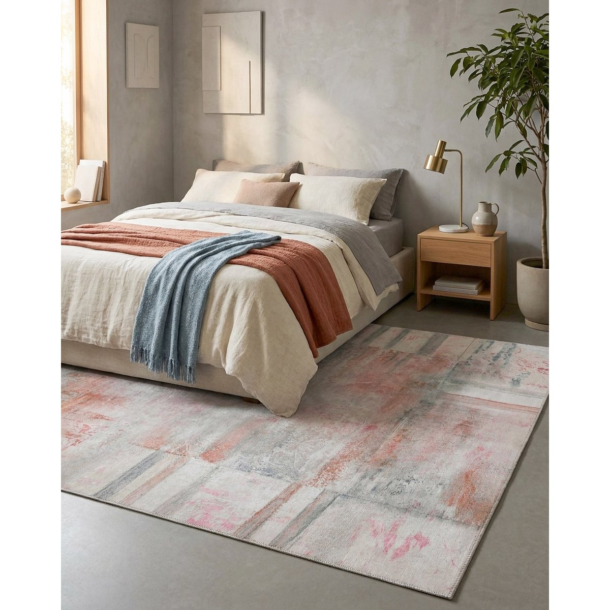 WECONhome Maui, tissé machine, coton, tapis tissé plat, certifié OEKO-TEX® (n° D20-0634) (70 x 120 cm, rouge) , Maui rouge saumon, ESPRIT
