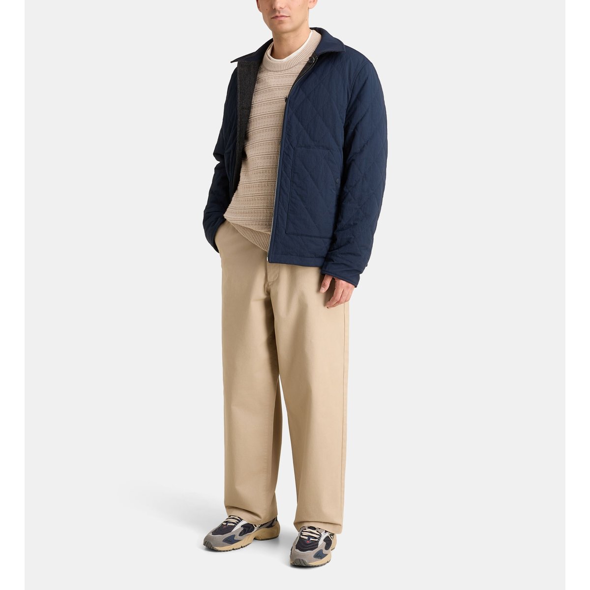 Blouson droit tunt réversible gris anthracite foncé, GALERIES LAFAYETTE