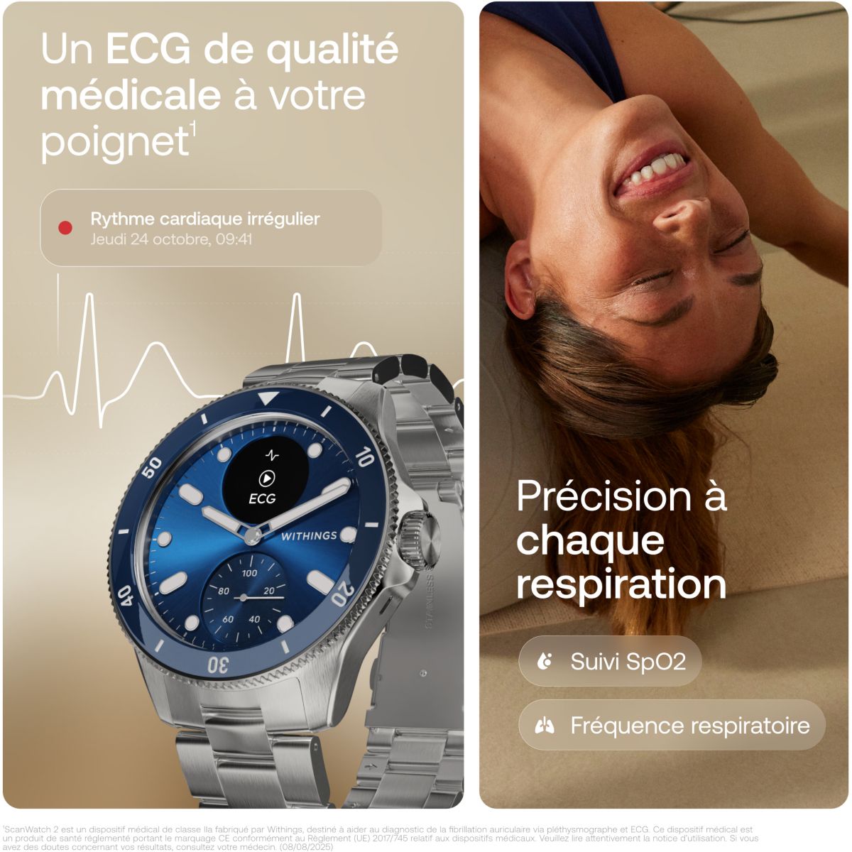 Montre santé Scanwatch Nova Bleue bleu, WITHINGS