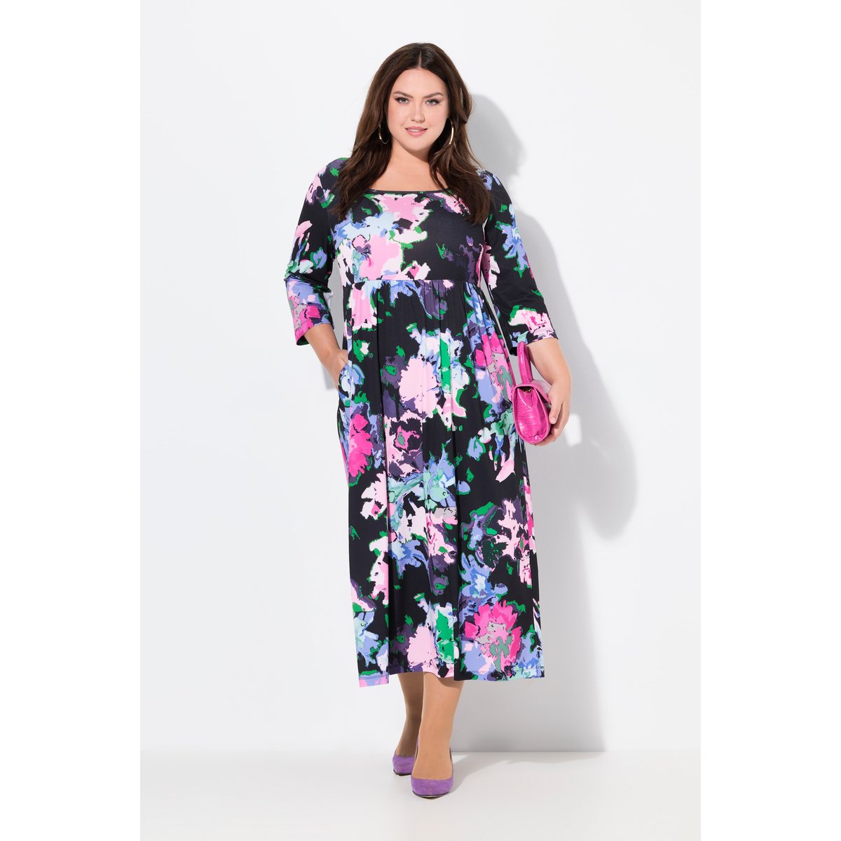 Robe en jersey avec poches noir, ULLA POPKEN