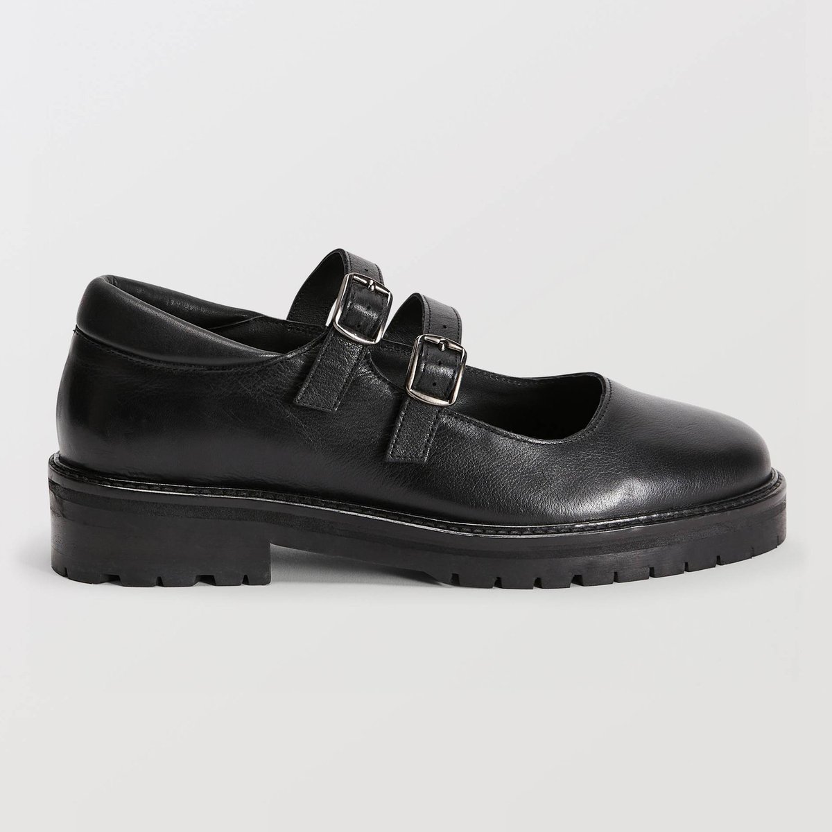 Babies en cuir noir, MONOPRIX