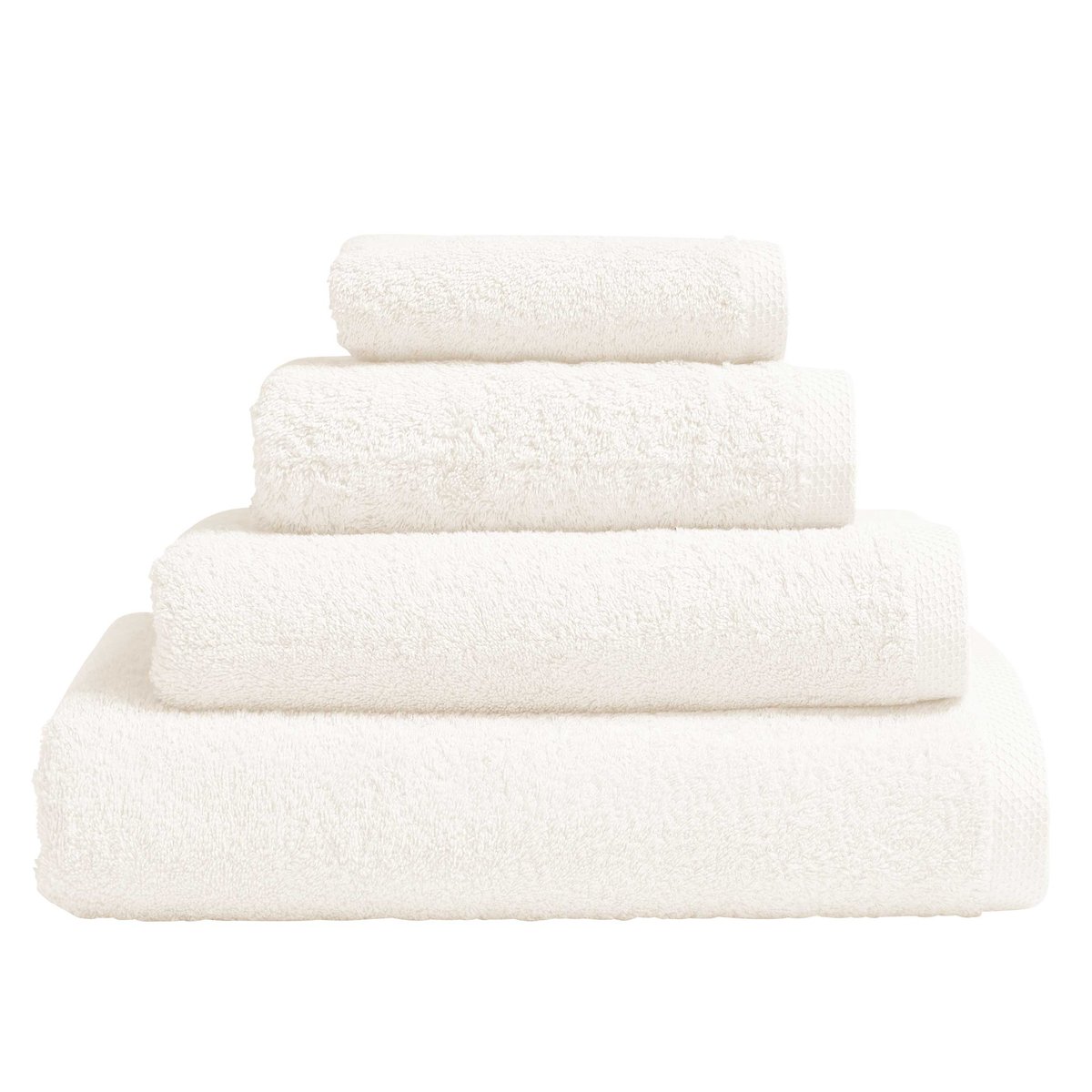 Drap de bain uni en coton, 530 gr/m², AQUA blanc, ESSIX