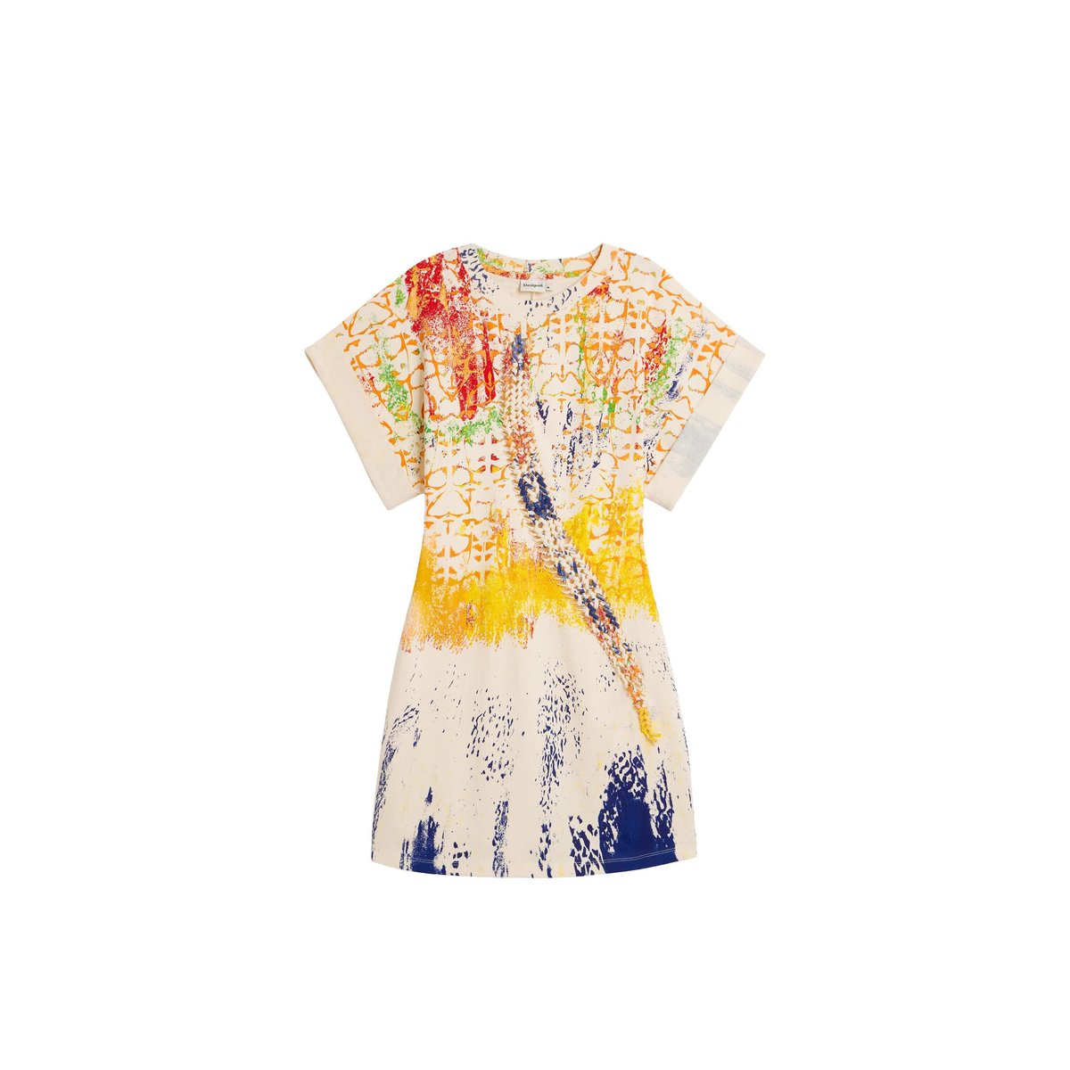 Robe en maille imprimée M. C. Lacroix beige, DESIGUAL