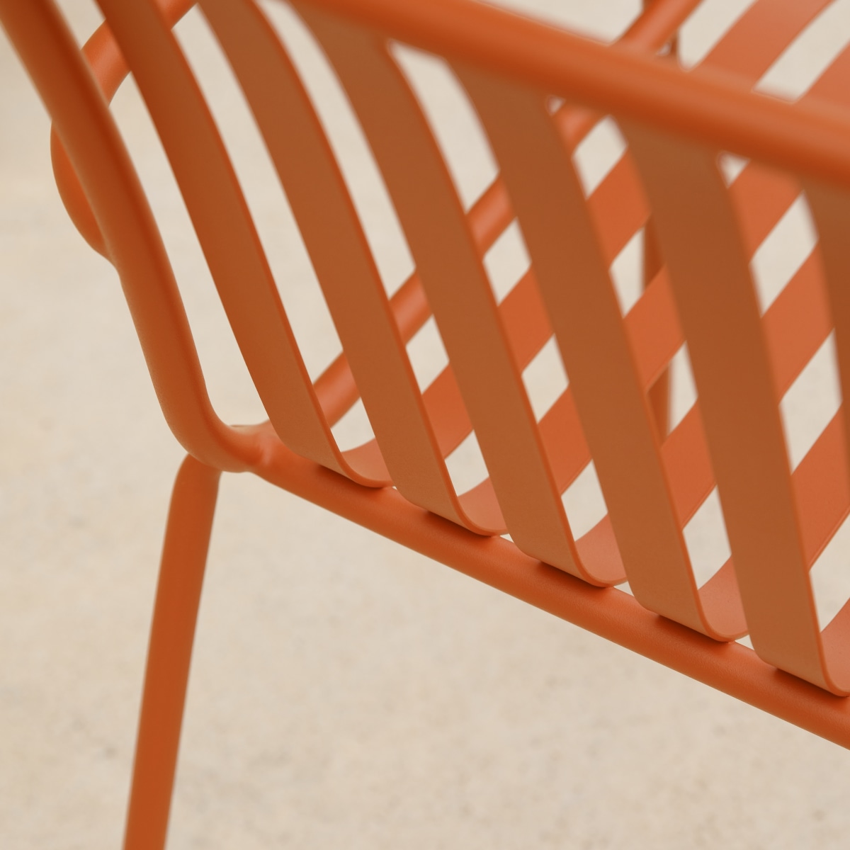 Fauteuil de jardin en Métal, GABY orange, TIKAMOON