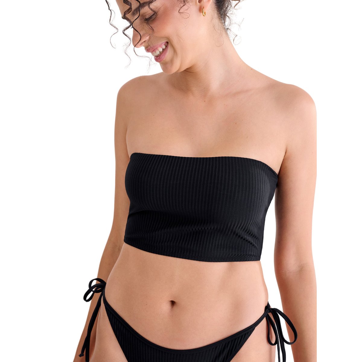 Haut maillot de bain bustier sans armatures FLORIDA noir, LISCA