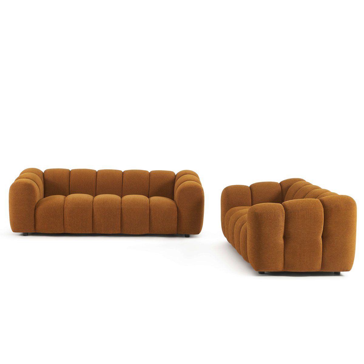 Canapé 2 places tissu tweed SUNNY bronze, SORELH