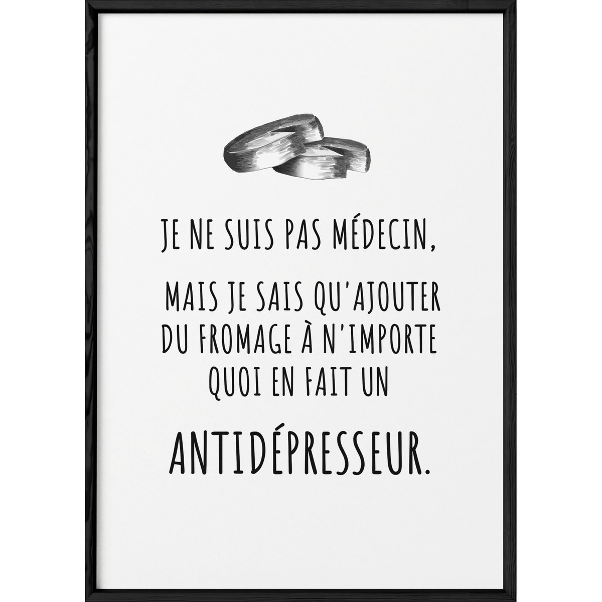 Affiche 'Je ne suis pas médecin...' blanc, L'AFFICHERIE