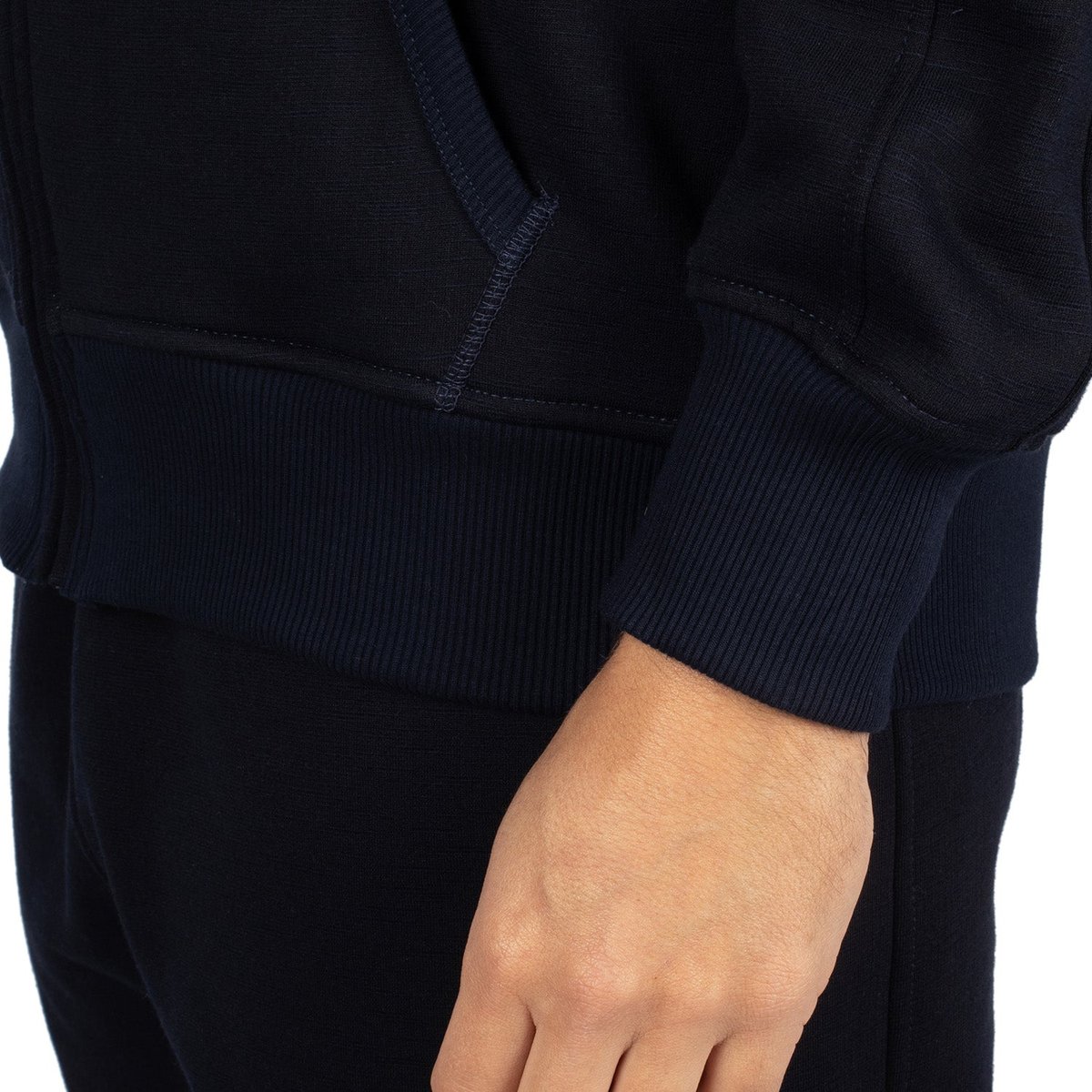 Sweat zippé entrainement navy, SHILTON