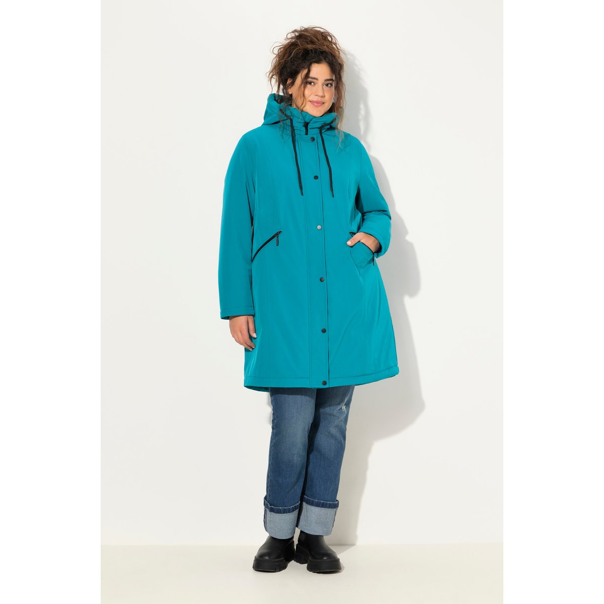 Veste technique HYPRAR à capuche bleu turquoise, ULLA POPKEN