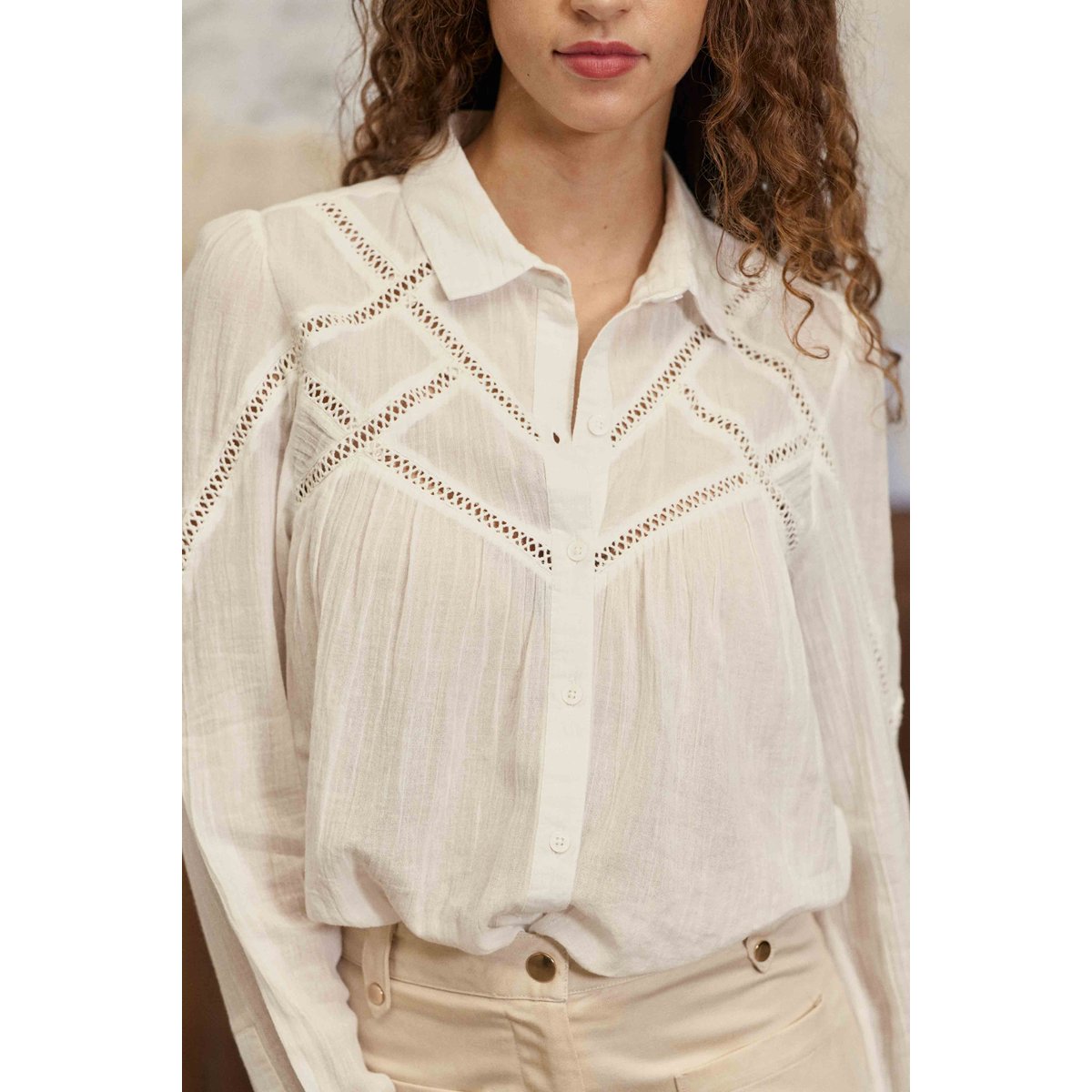 Chemise uni CIA 11-ecru, LA PETITE ETOILE