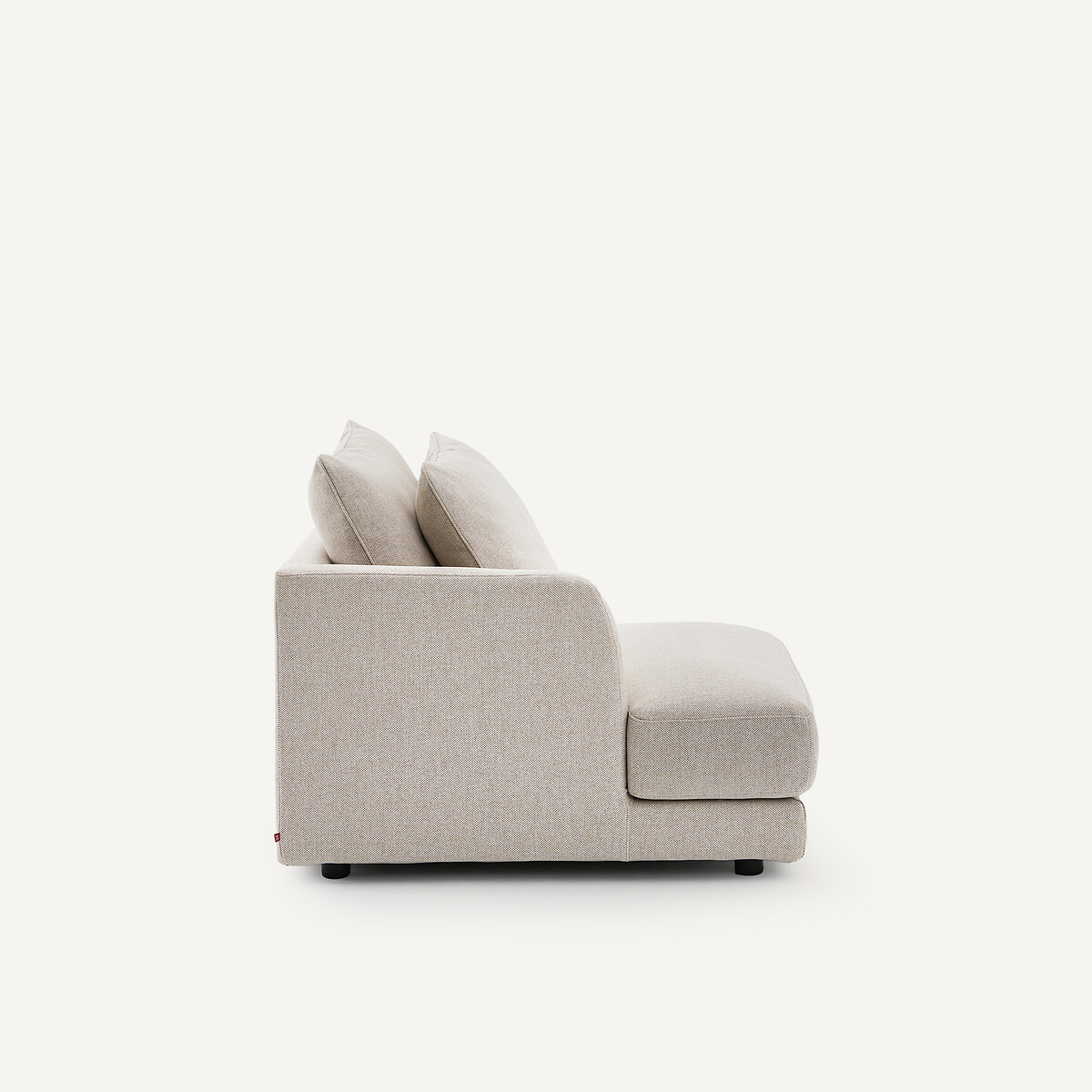Demi-canapé gauche, modulable en tweedé, TIBERIO ivoire, AM.PM