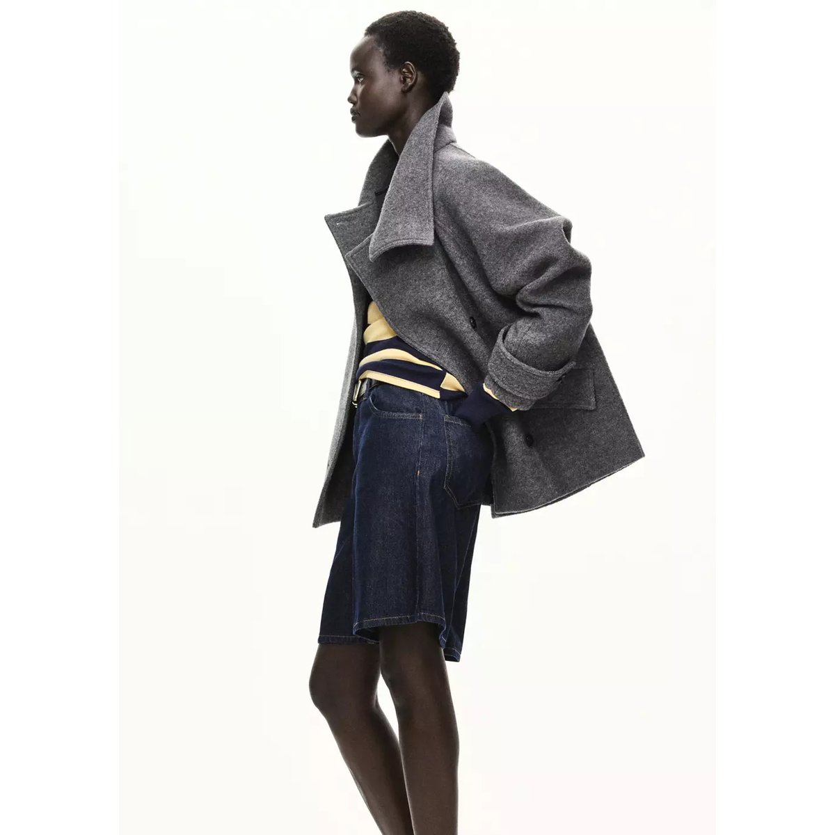 Manteau shoper gris, MANGO