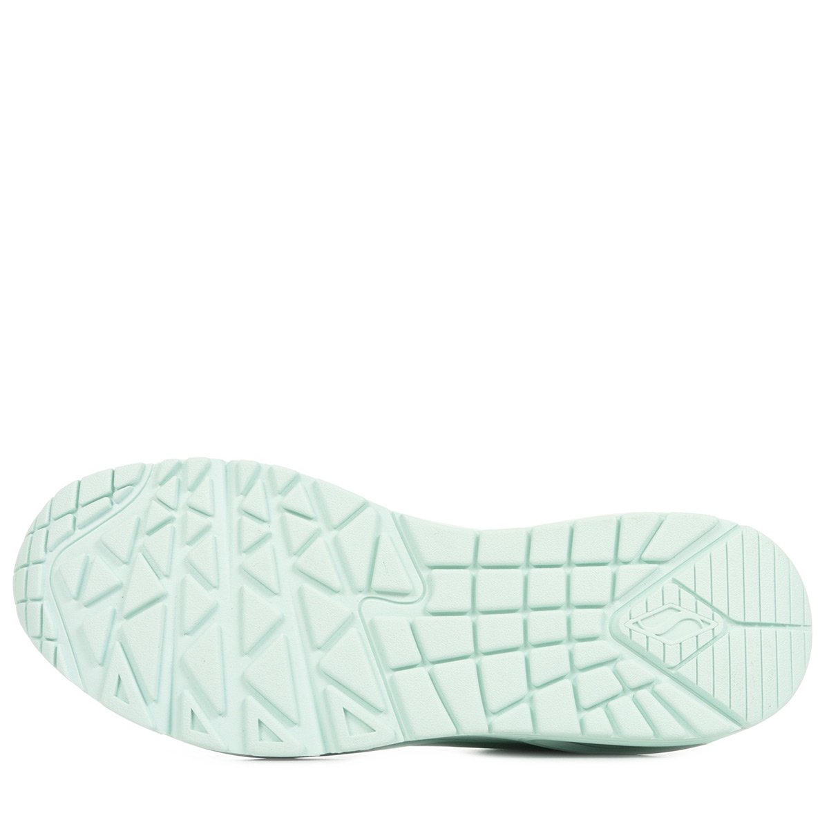 Baskets Uno Frosty Kicks blanc/vert, SKECHERS