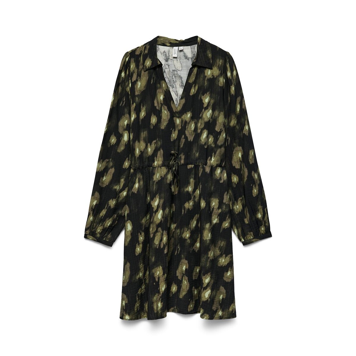 Robe manches longues imprimée imprimé noir, VERO MODA