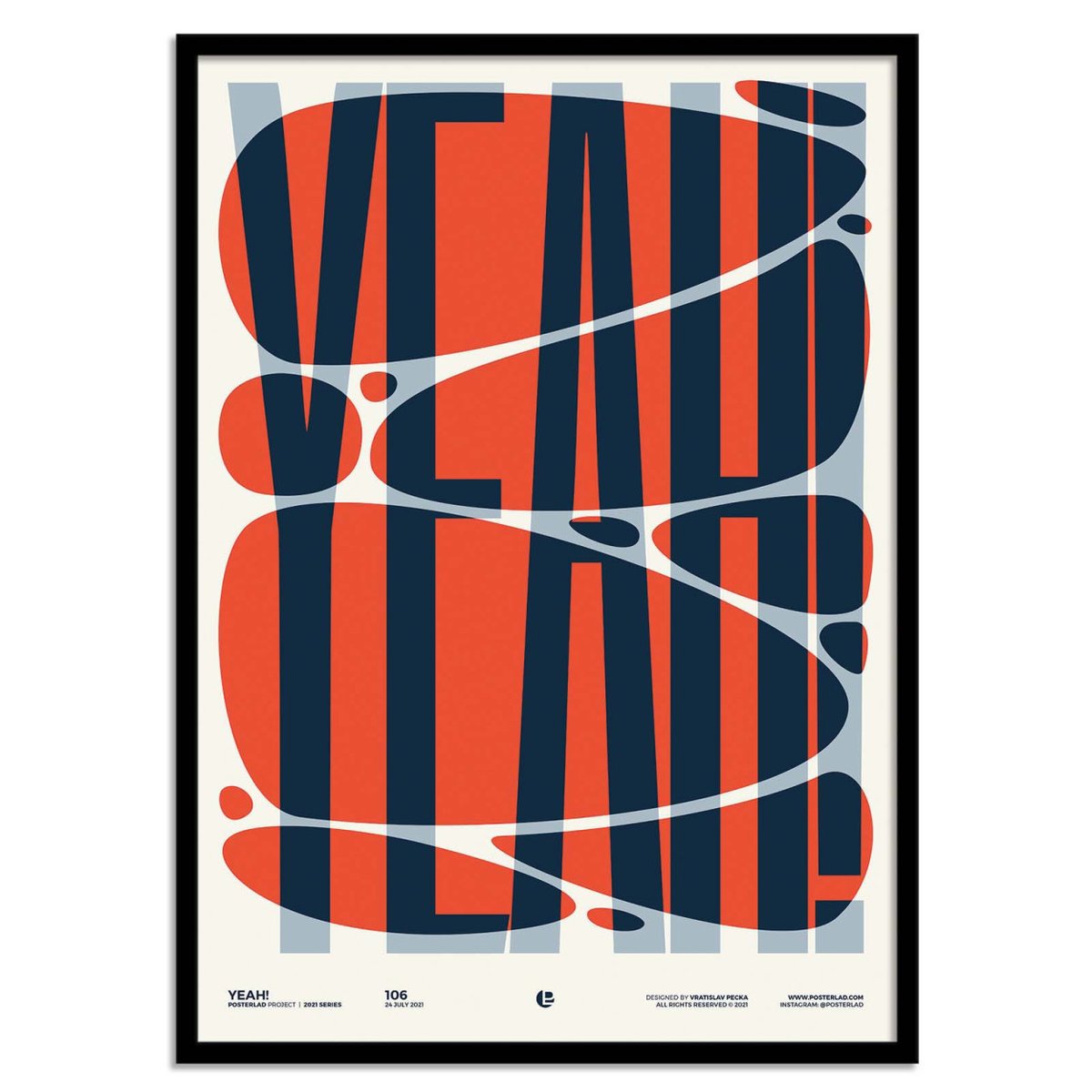 Affiche d'art - Yeah - Posterlad couleur unique, WALL EDITIONS