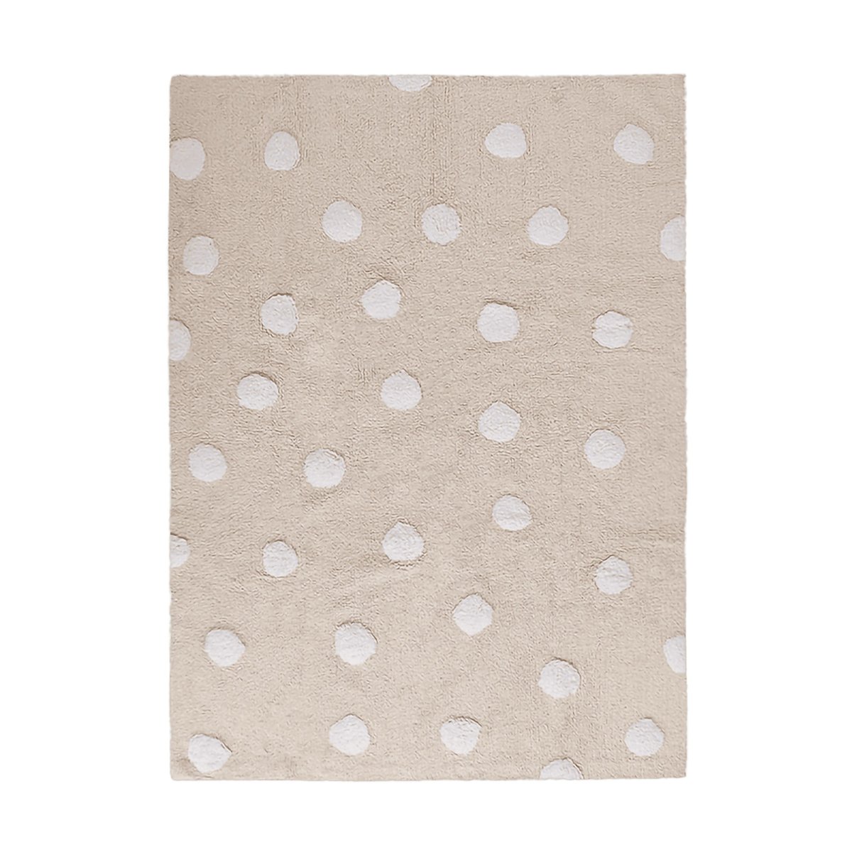 Tapis Rectangulaire en coton DOTS beige, LORENA CANALS