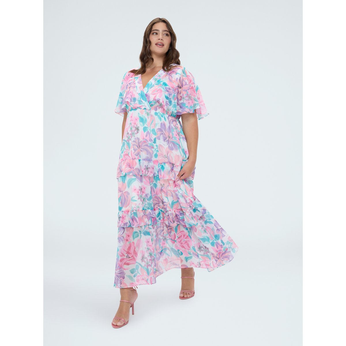 Robe fleurie rose, FIORELLA RUBINO